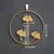 Imagem do 1pc moderno vaso de parede metal ginkgo folha parede suspenso vaso de flores hid