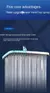 Conjunto de chuveiro pressurizado para banheiro, painel grande, spray superior g na internet