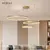 Lustre moderno e minimalista com led, iluminação para casa, anéis escovados, na internet