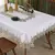 Toalha de mesa bordada de renda batilo, branca, floral, retangular, à prova d&# - comprar online