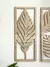 Decoração de parede com 3 peças de arte em madeira, placa de folha boho, deco - DOMU DECOR