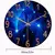 1 peça 12 polegadas relógio de parede elementos geométricos azul escuro absor - DOMU DECOR