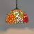 Imagem do Retro estilo tiffany lustre de vidro colorido mediterrâneo luz pingente para ba