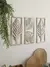 Decoração de parede com 3 peças de arte em madeira, placa de folha boho, deco - comprar online