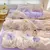Conjunto de cama de algodão para casal, lençol confortável, estilo fresco, ca - comprar online