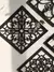 Imagem do 4 peças preto de madeira oco decoração da parede esculpir projetos boho decor