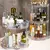 Novo luxo penteadeira cosméticos rotativo prateleira de armazenamento caixa ban - DOMU DECOR