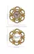 Imagem do Melhores vendedores 3 peças relógios decorativos antigos quadro de ouro redond
