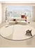 Tapete redondo listrado bege estilo creme arte sala de estar tapetes minimalista - loja online