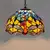 Imagem do Retro estilo tiffany lustre de vidro colorido mediterrâneo luz pingente para ba
