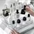 Acrílico de três camadas transparente perfume organizador rack q frasco mini c na internet