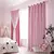 Camadas duplas românticas sheer crianças meninas cortinas com estrelas ocas pa - DOMU DECOR