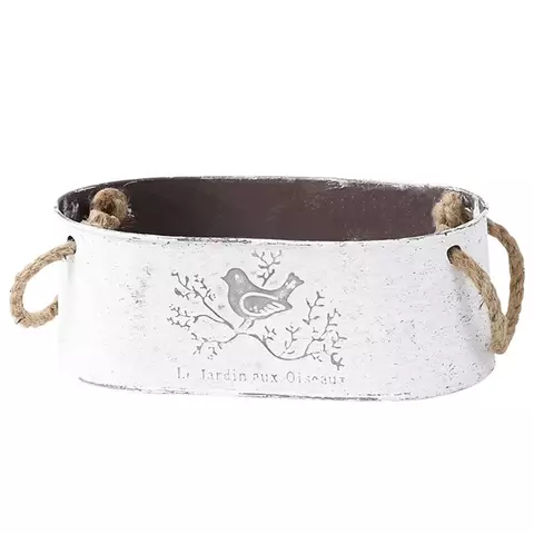 Pote De Flor De Metal De Ferro Oval Criativo, Mini Balde, Decoração Retrô, Sa