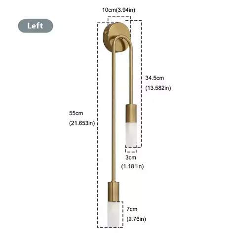 Nordic luxo lâmpada de parede sala estar moderno e minimalista led preto ouro c