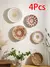 Cesta de parede tecida à mão Boho, decoração de casa suspensa, arte rústica - comprar online