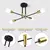 Moderno led aranha iluminação de teto ferro industrial preto/dourado nórdico na internet
