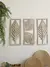 Decoração de parede com 3 peças de arte em madeira, placa de folha boho, deco na internet