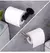 Montagem na parede suporte de papel toalha higiênico adesivo preto prata cozinh