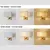 Imagem do Arandelas de parede minimalistas pretas ou bronze com retângulo branco amarelo