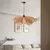 Nordic rattan e27 led luzes pingente wabi sabi lâmpada luminosa para sala de ja