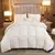 95% branco ganso cama edredão super king size especial pena de ganso &amp; para - comprar online
