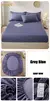 Imagem do Lençol de cama 100% algodão com faixa elástica, cor sólida, moderna, ajustá