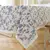 Toalha de mesa floral personalizável com acabamento em renda, capa retangular p