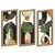 3 peças de madeira boêmio mural estético vaso padrão sala estar decoração - comprar online
