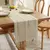 Imagem do Corredor De Mesa De Linho De Algodão, Tassel Oco Tecido, Toalha De Mesa, Cobert