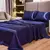 Lençóis de cetim, conjunto de lençóis queen size, 4 peças de conjunto de ca - loja online