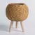 Moda rattan tecido vaso de flores plantadores de flores criativos com pernas rem - loja online