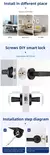XSDTS-Smart Door Lock Handle com Fingerprint Key Card, Digital Door Lock, Teclad - comprar online