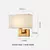 Arandelas de parede minimalistas pretas ou bronze com retângulo branco amarelo na internet