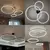 Lustre moderno e minimalista com led, iluminação para casa, anéis escovados,