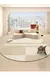Imagem do Tapete redondo listrado bege estilo creme arte sala de estar tapetes minimalista