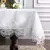 Toalha de mesa bordada de renda batilo, branca, floral, retangular, à prova d&# - loja online