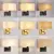 Arandelas de parede minimalistas pretas ou bronze com retângulo branco amarelo - loja online