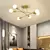 Moderno led aranha iluminação de teto ferro industrial preto/dourado nórdico