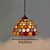Retro estilo tiffany lustre de vidro colorido mediterrâneo luz pingente para ba