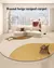Imagem do Tapete redondo listrado bege estilo creme arte sala de estar tapetes minimalista