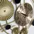 Grande relógio de parede ouro nórdico sala estar arte folha lótus suspenso re - comprar online