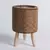 Moda rattan tecido vaso de flores plantadores de flores criativos com pernas rem - comprar online