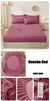 Lençol de cama 100% algodão com faixa elástica, cor sólida, moderna, ajustá - DOMU DECOR