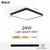 MARPOU-Ultra fino quadrado madeira grão LED luz de teto, lâmpadas sala, luzes