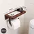 Suporte do papel higiénico de madeira com prateleira, Wall Mount, Rustproof, pr - comprar online