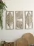 Decoração de parede com 3 peças de arte em madeira, placa de folha boho, deco - comprar online
