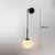 Nordic moderno vintage lâmpadas de parede led bola vidro espelho ao lado do qua - loja online