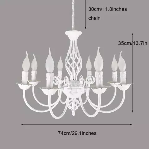 Estilo Europeu Ferro LED Lustres para Sala de Estar, Lustre Moderno, Lustre Ilum