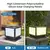 Luz solar ao ar livre led coluna cronometrada luz escurecimento luzes solares co - DOMU DECOR