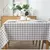 1 peça 137x90cm preto e branco peva impermeável toalha de mesa xadrez padrão - comprar online